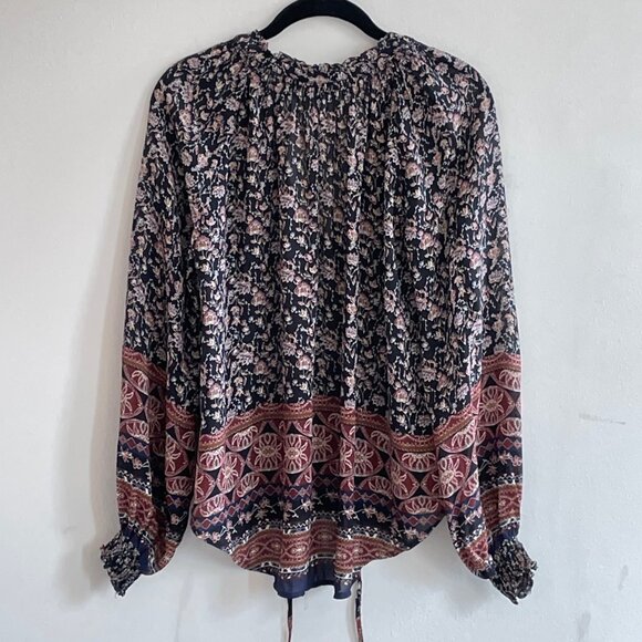ASTR - Clara Tie Neck Peasant Blouse - Size Small - Picture 4 of 6